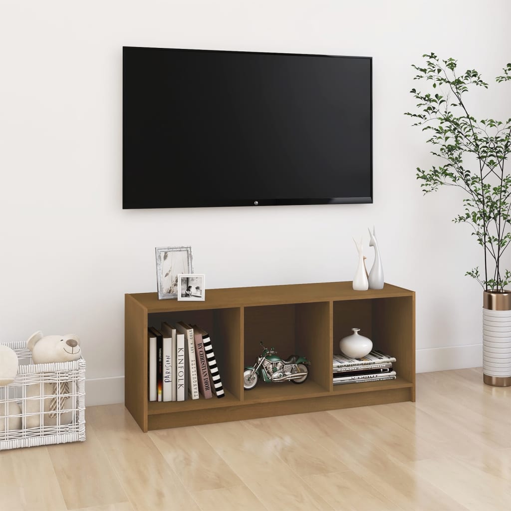 vidaXL Tv-meubel 104x33x41 cm massief grenenhout