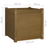 vidaXL Planters 2 pcs 50x50x50 cm solid pine wood