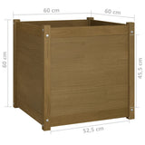 vidaXL Plantenbaken 2 st 60x60x60 cm massief grenenhout