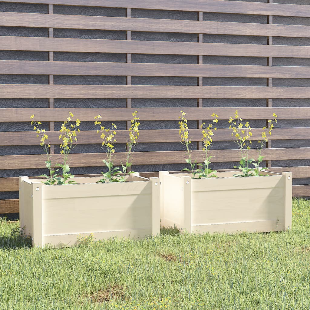 vidaXL Plantenbak 60x31x31 cm massief grenenhout
