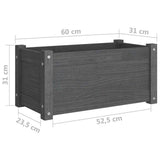 vidaXL Plantenbak 60x31x31 cm massief grenenhout