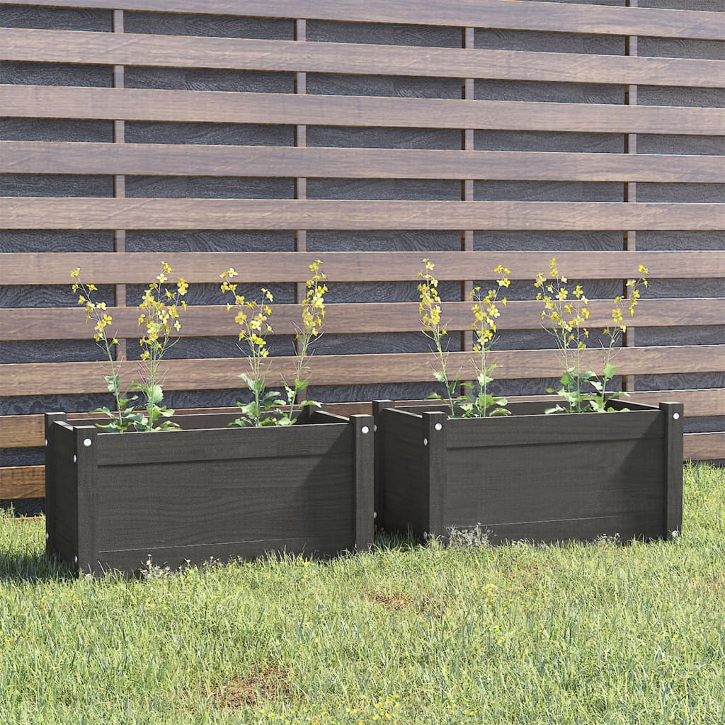vidaXL Plantenbak 60x31x31 cm massief grenenhout