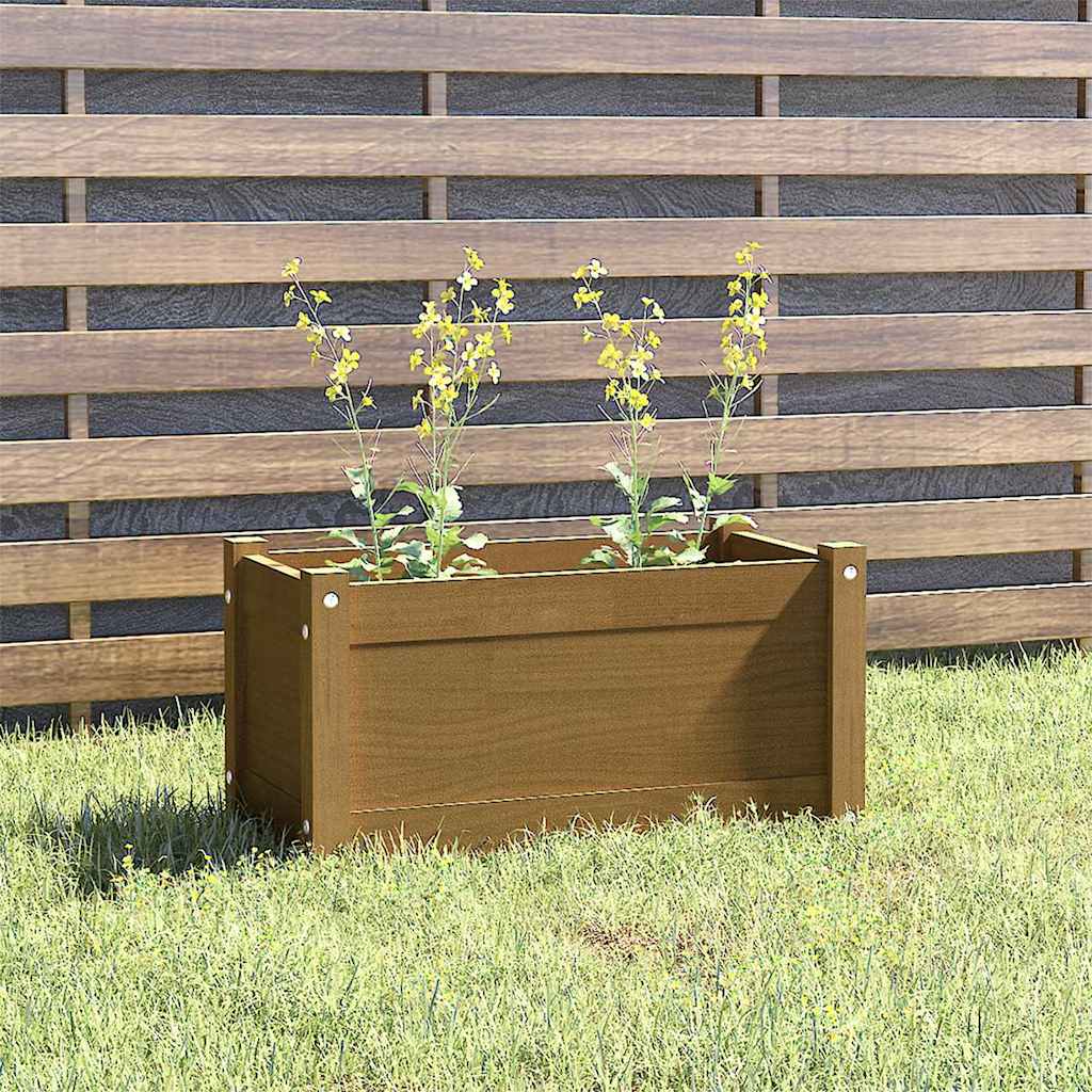 vidaXL Plantenbak 60x31x31 cm massief grenenhout
