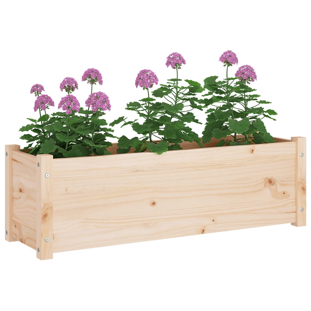 vidaXL Plantenbak 100x31x31 cm massief grenenhout