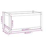 vidaXL Planter 100x50x50 cm solid pine wood