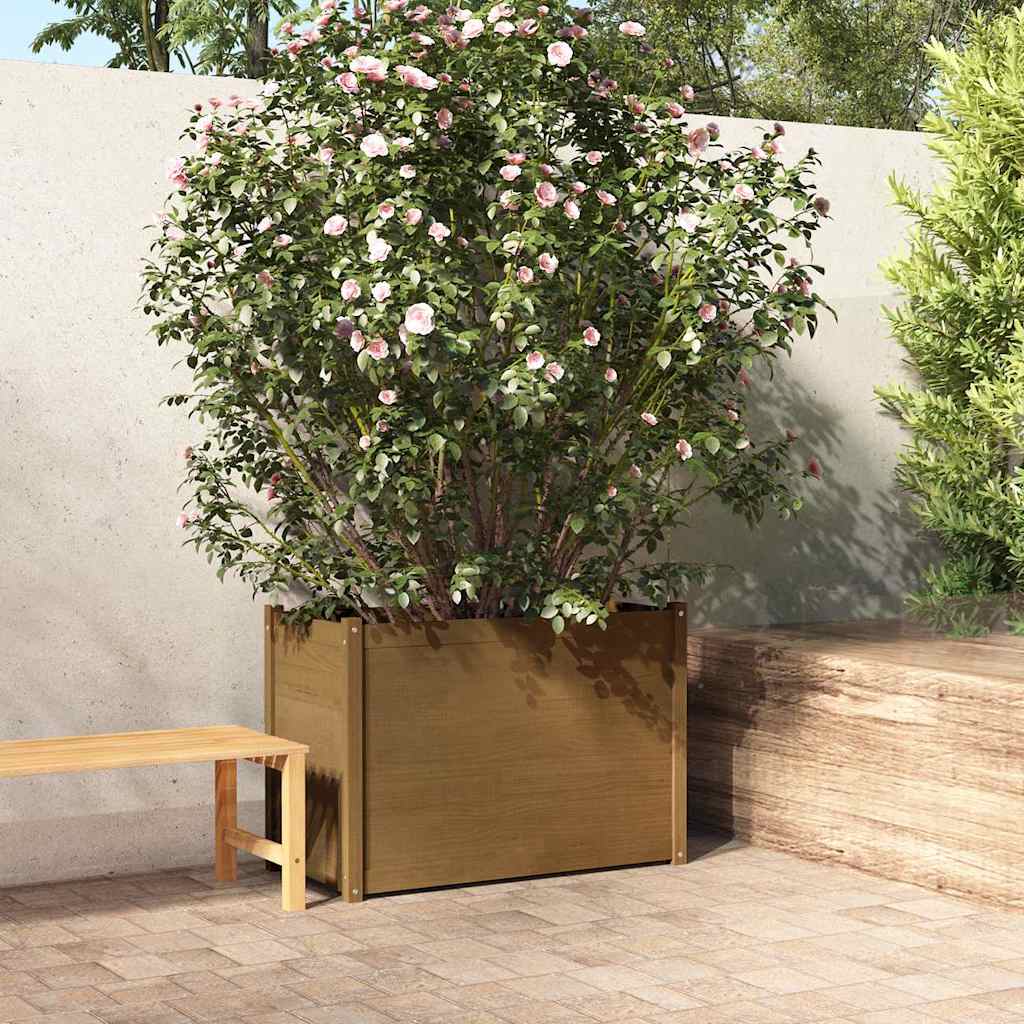 vidaXL Planter 100x50x70 cm Solid Pinewood Honey Brown