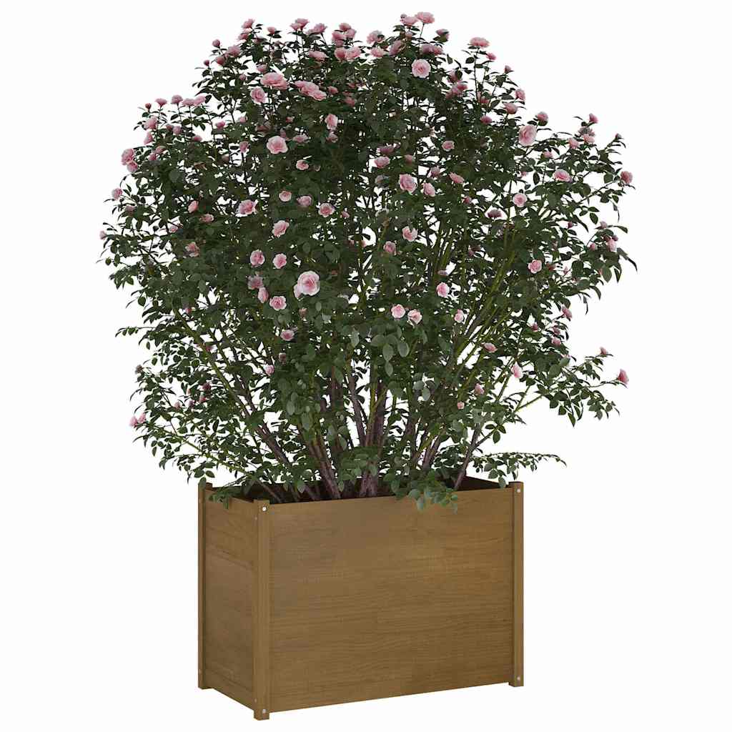 vidaXL Planter 100x50x70 cm Solid Pinewood Honey Brown