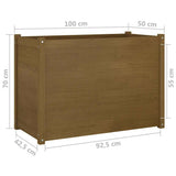 vidaXL Planter 100x50x70 cm Solid Pinewood Honey Brown