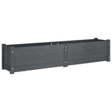 vidaXL Plantenbak verhoogd 150x31x31 cm massief grenenhout grijs
