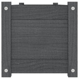 vidaXL Plantenbak verhoogd 150x31x31 cm massief grenenhout grijs
