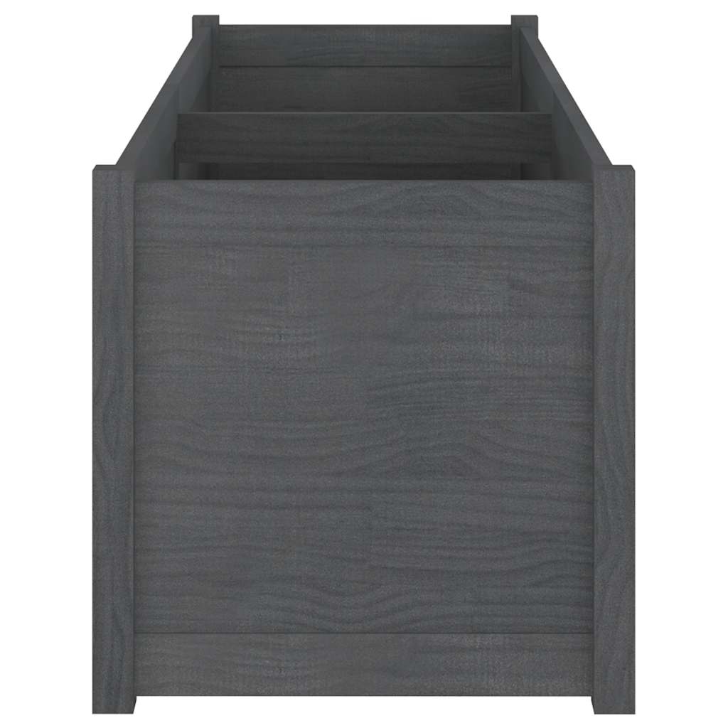 vidaXL Plantenbak 150x50x50 cm massief grenenhout wit
