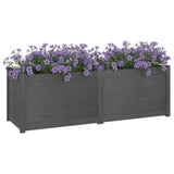 vidaXL Plantenbak 150x50x50 cm massief grenenhout wit