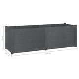 vidaXL Plantenbak 150x50x50 cm massief grenenhout wit