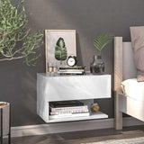 vidaXL Wall-Mounted Bedside Table White