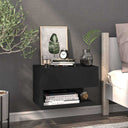 vidaXL Wall-Mounted Bedside Table White