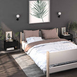 vidaXL Wall-Mounted Bedside Table White
