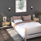 vidaXL Wall-Mounted Bedside Table White