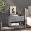 vidaXL Wall-Mounted Bedside Table White