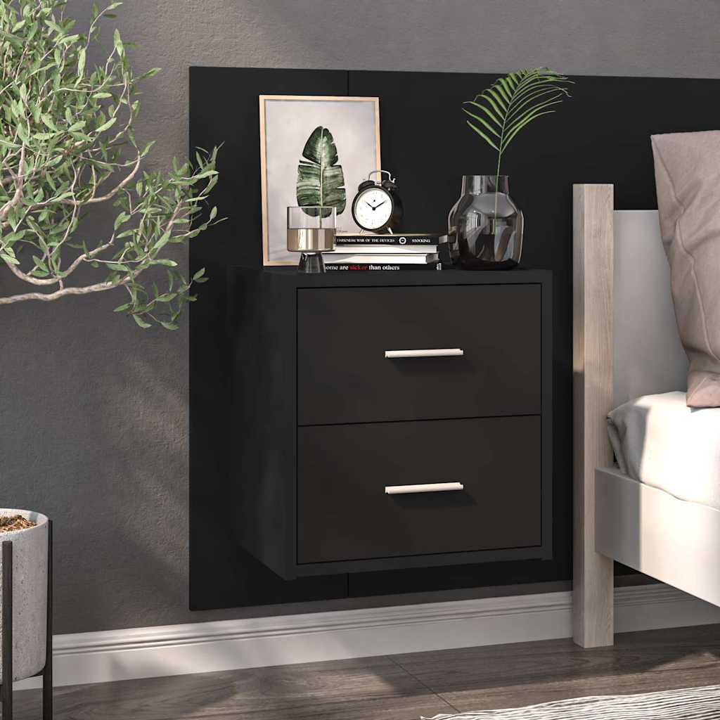vidaXL Wall-Mounted Nightstand White