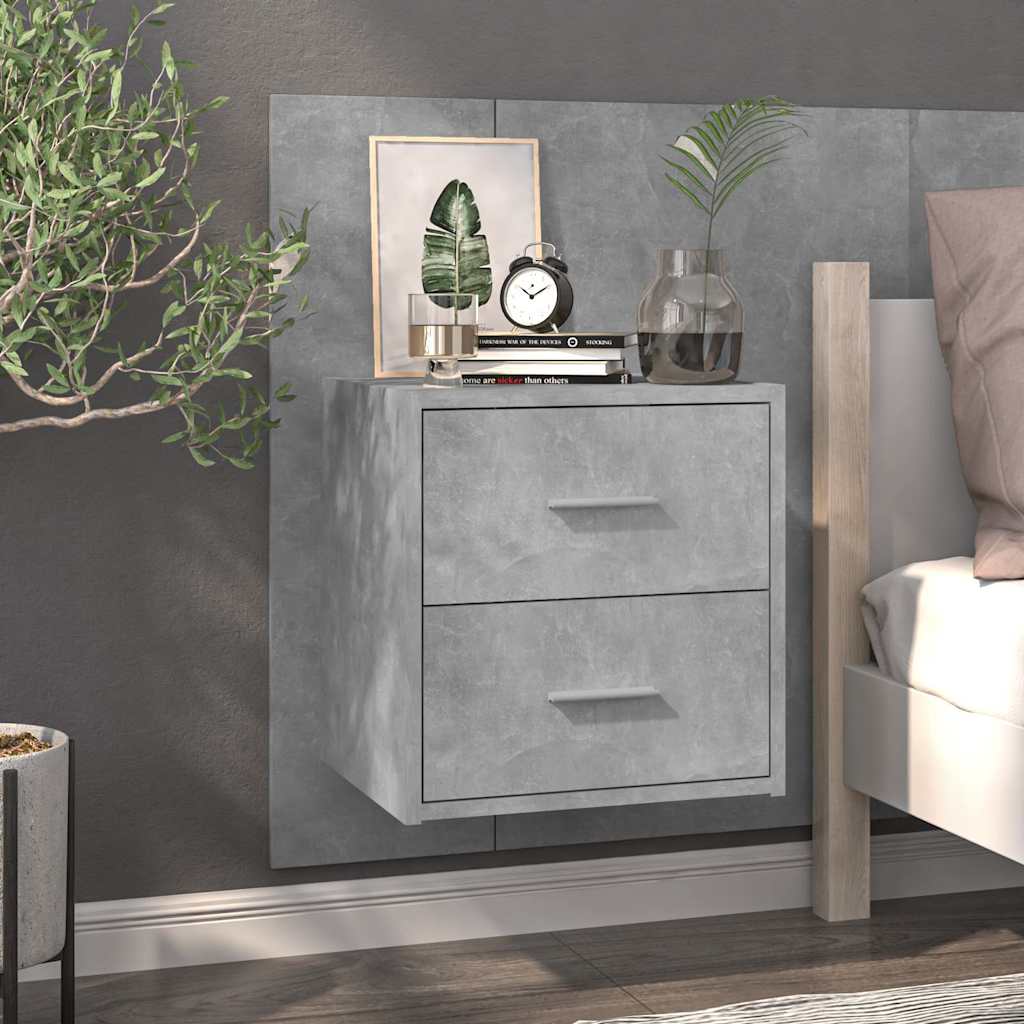 vidaXL Wall-Mounted Nightstand White