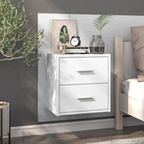 vidaXL Wall-Mounted Nightstand White