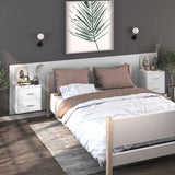 vidaXL Wall-Mounted Nightstand White
