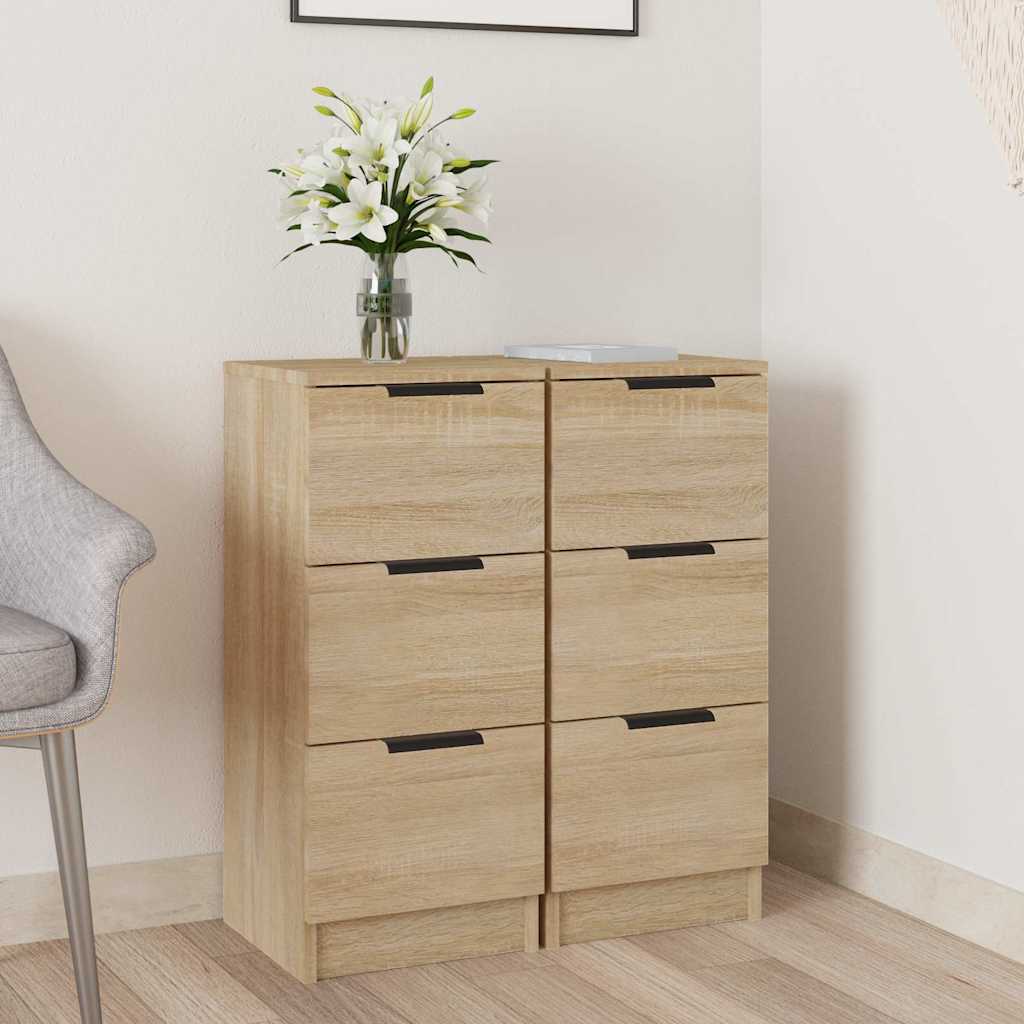 vidaXL Dressoir 30x30x70 cm bewerkt hout wit