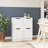 vidaXL Dressoir 30x30x70 cm bewerkt hout wit