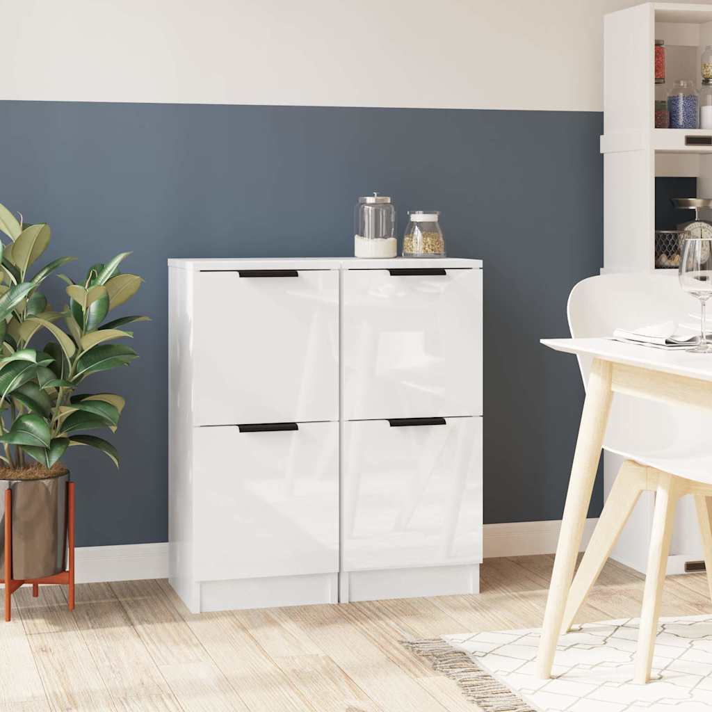 vidaXL Dressoir 30x30x70 cm bewerkt hout wit