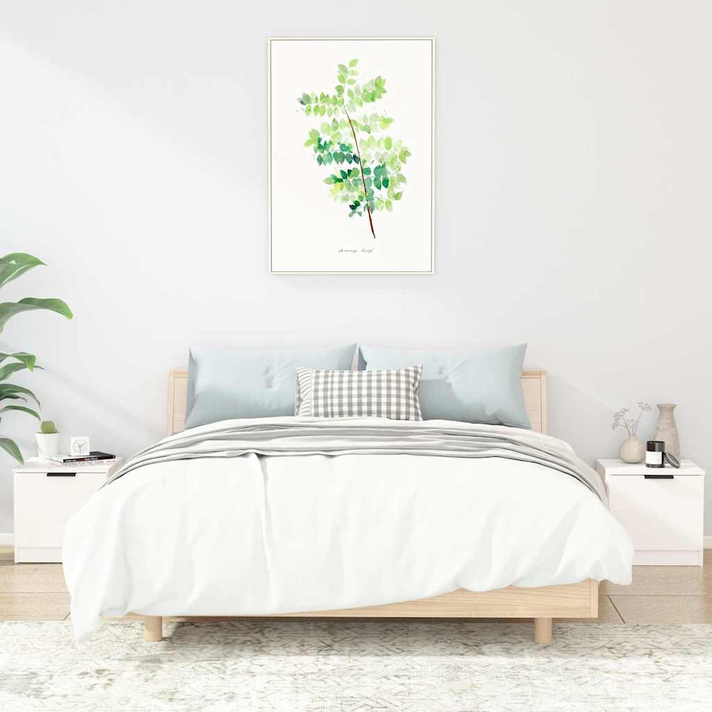 vidaXL Nachtkastjes 2 st 40x39x40 cm wit