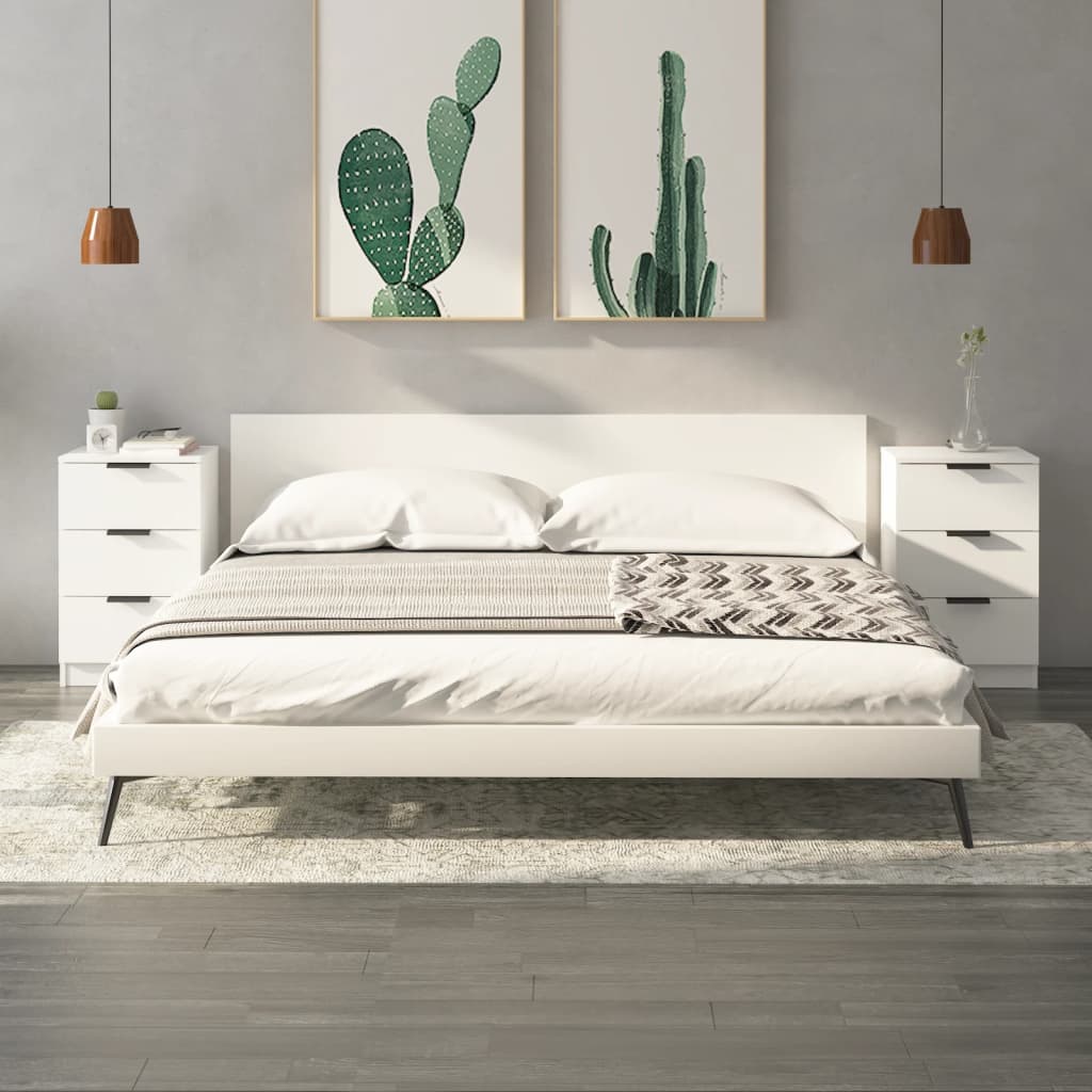 vidaXL Nachtkastje 40x36x65 cm wit