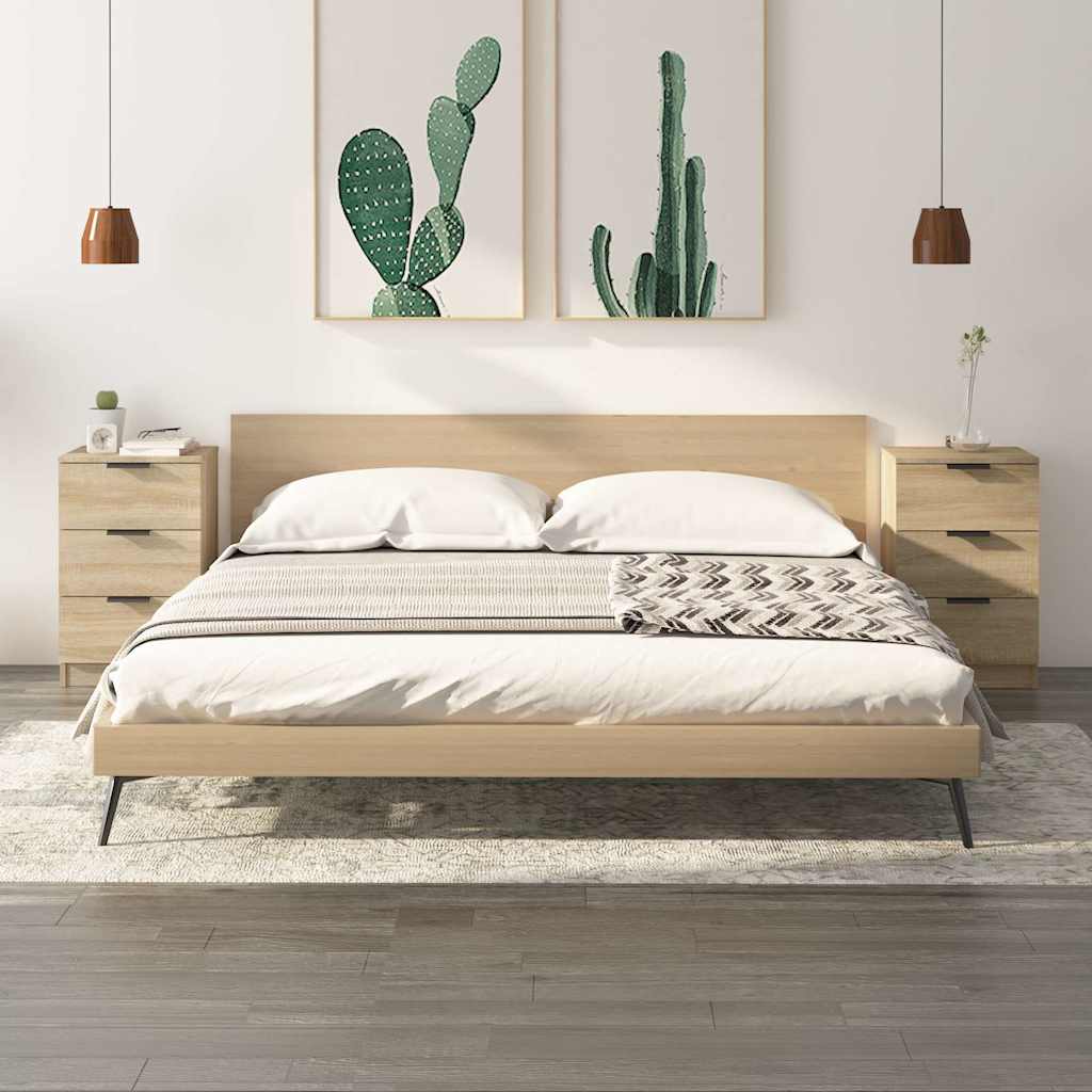 vidaXL Nachtkastje 40x36x65 cm wit