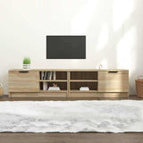 vidaXL Tv-meubel 80x35x36,5 cm bewerkt hout wit