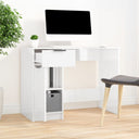 vidaXL Bureau 100x50x75 cm bewerkt hout wit