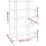 vidaXL Bookcase/Room Divider 100x30x160 cm White