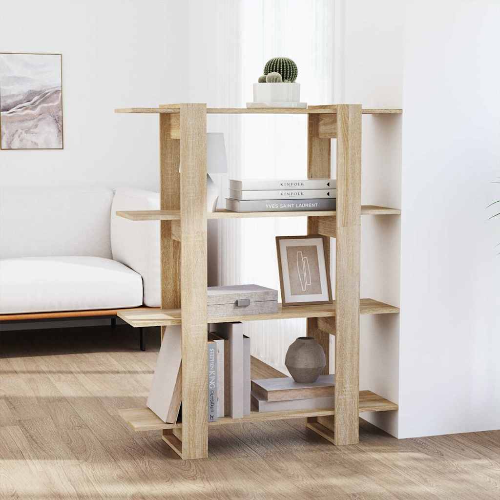 vidaXL Boekenkast/kamerscherm 100x30x123,5 cm wit