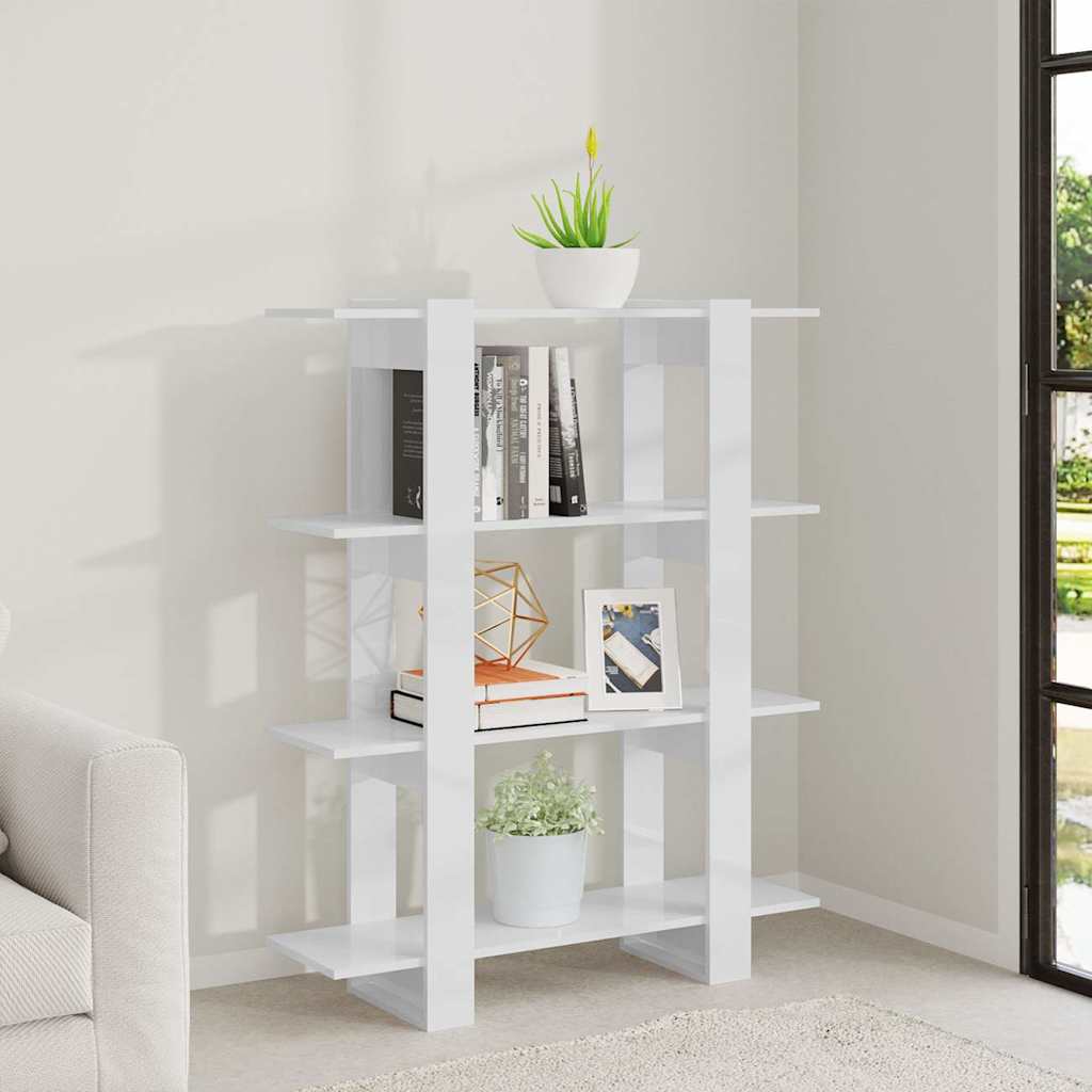 vidaXL Boekenkast/kamerscherm 100x30x123,5 cm wit