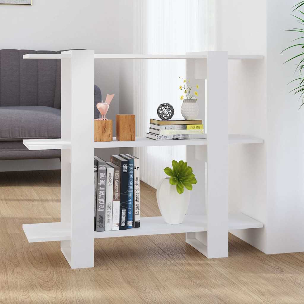 vidaXL Bookcase/Room Divider 100x30x87 cm White