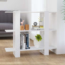 vidaXL Bookcase/Room Divider 100x30x87 cm White