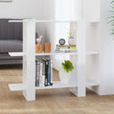 vidaXL Bookcase/Room Divider 100x30x87 cm White