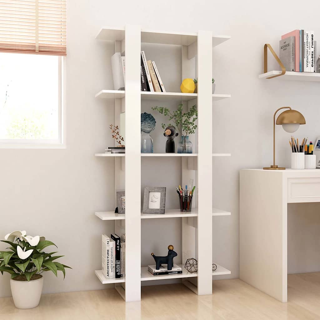 vidaXL Boekenkast/kamerscherm 80x30x160 cm bewerkt hout wit