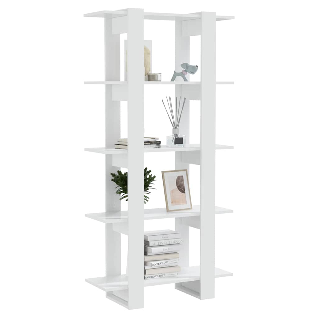 vidaXL Boekenkast/kamerscherm 80x30x160 cm bewerkt hout wit