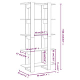 vidaXL Boekenkast/kamerscherm 80x30x160 cm bewerkt hout wit