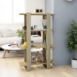 vidaXL Bookcase/Room Divider 80x30x123.5 cm White