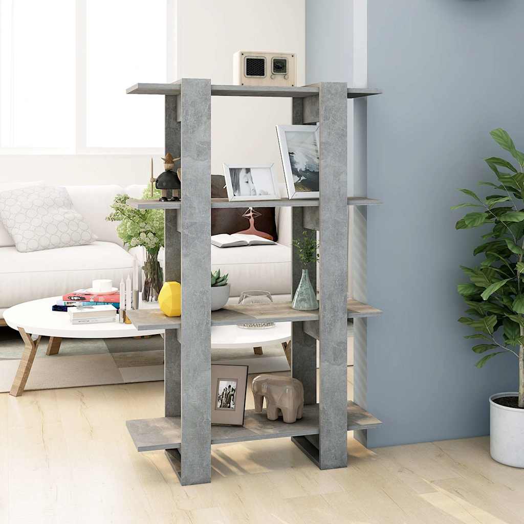 vidaXL Bookcase/Room Divider 80x30x123.5 cm White