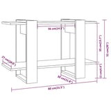 vidaXL Boekenkast/kamerscherm 80x30x51 cm wit