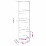 vidaXL Boekenkast/kamerscherm 40x30x135 wit