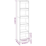 vidaXL Boekenkast/kamerscherm 40x30x166 cm wit