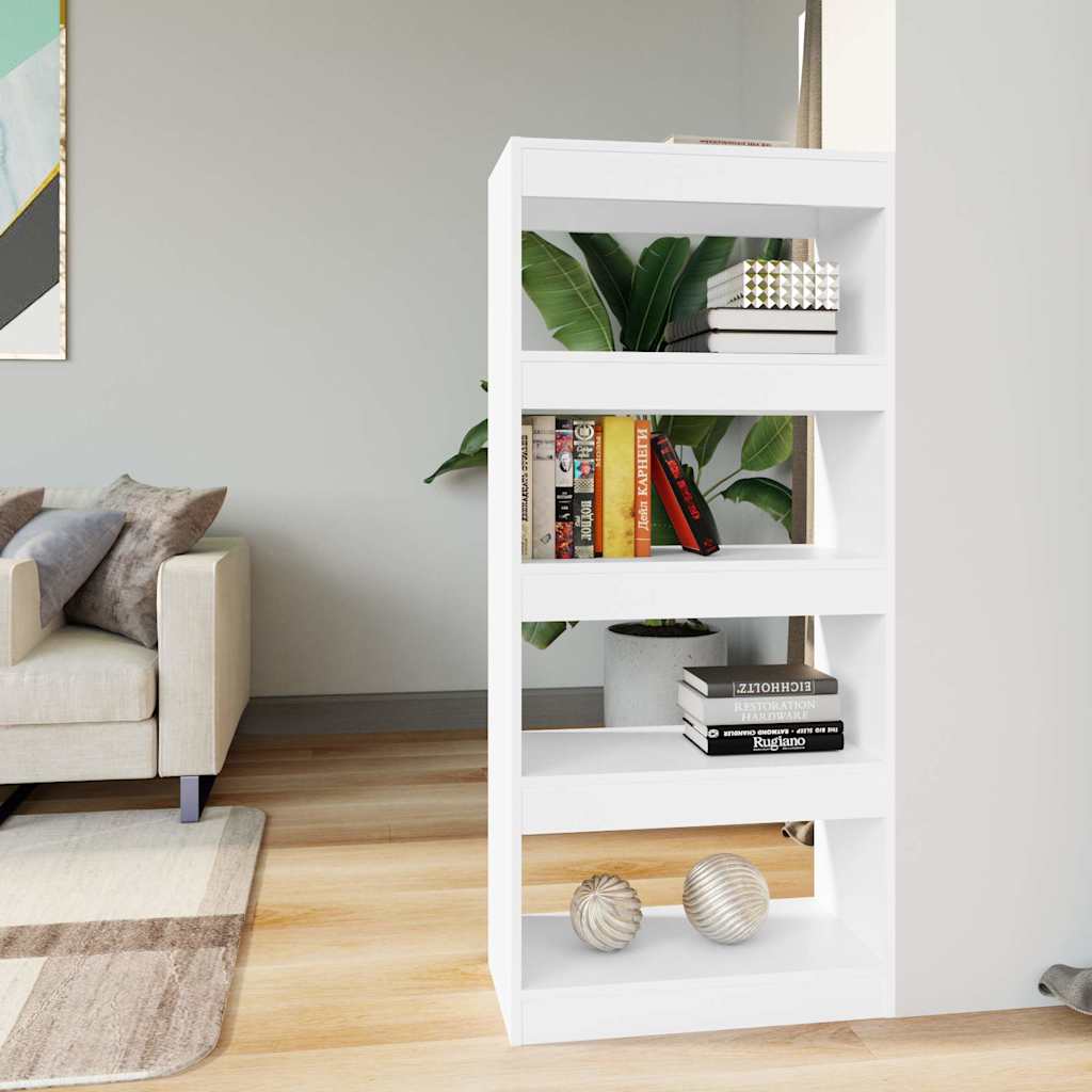 vidaXL Bookshelf/Room Divider 60x30x135 cm Engineered Wood White