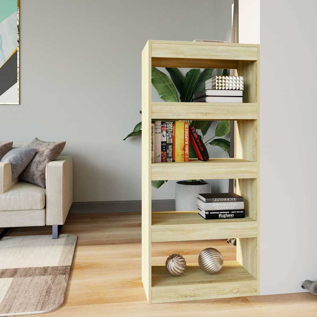 vidaXL Bookshelf/Room Divider 60x30x135 cm Engineered Wood White